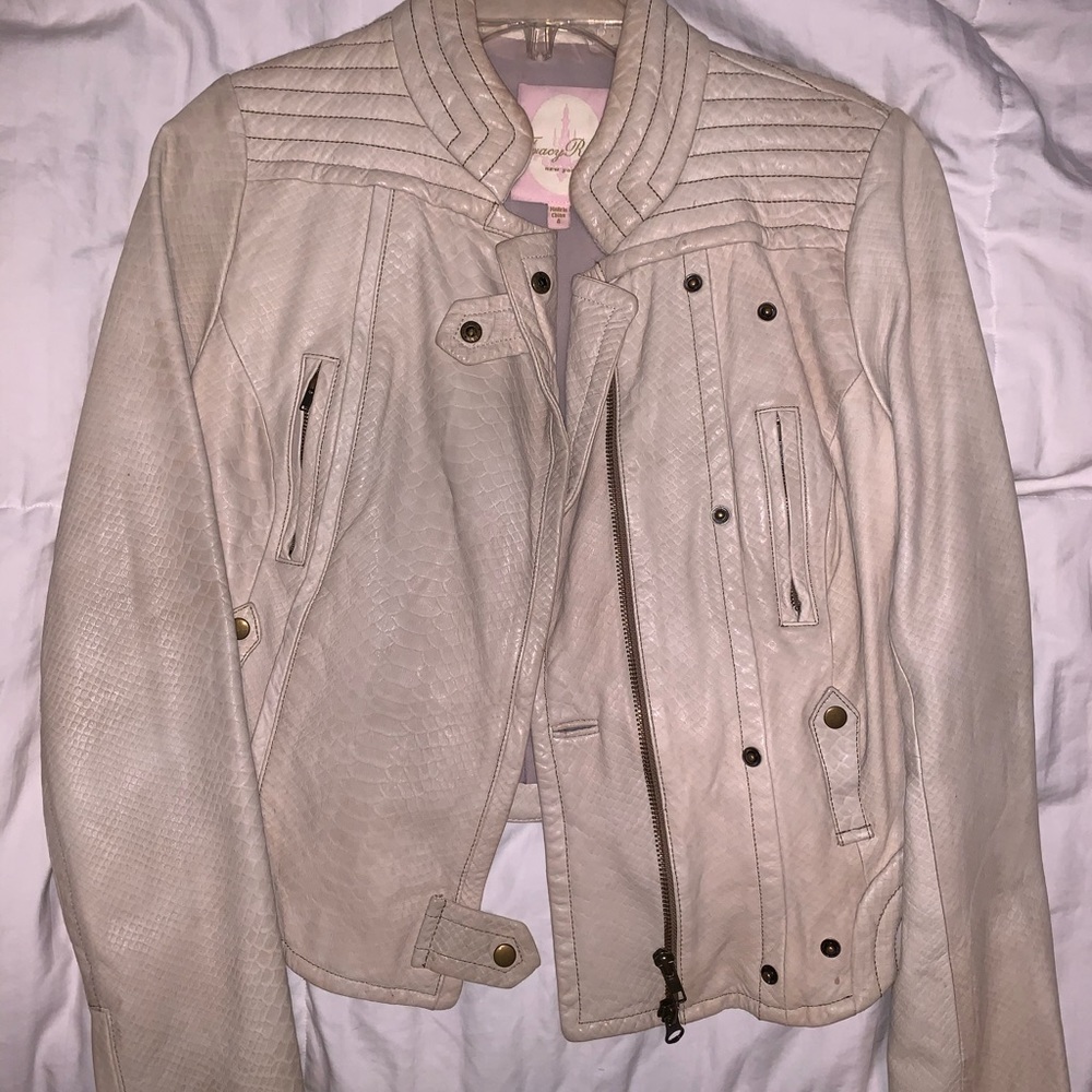 TRACY REESE Leather Moto Jacket 34